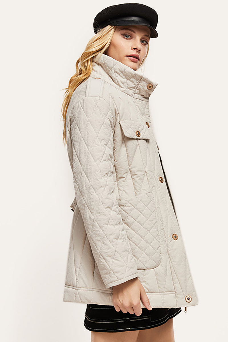 Load image into Gallery viewer, Slim Mid-Length Casual Down Quilted Coat