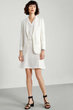 Grey Single Breasted Women Party Blazer