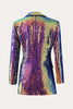 Load image into Gallery viewer, Sparkly Purple Sequins Prom Homecoming Women Blazer