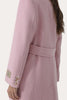 Load image into Gallery viewer, Pink Peak Lapel Double Breasted Long Women Wool Coat