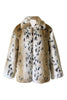 Load image into Gallery viewer, Khaki Print Long Faux Fur Coat