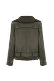 Black Fleece PU Cropped Fitted Women Jacket