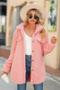 Load image into Gallery viewer, Pink Fleece Button Down Midi Coat