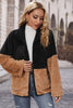 Load image into Gallery viewer, Black and Brown Winter Fleece Zipper Jacket