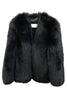Load image into Gallery viewer, Black Open Front Faux Fur Women Coat