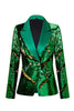 Load image into Gallery viewer, Sparkly Dark Green Sequins Women Party Blazer