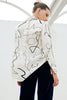 Load image into Gallery viewer, White Printed Silk Women Blouse