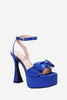 Load image into Gallery viewer, Chunky Hot Pink High Heel Sandals with Bow