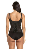 Black Lace Buckle Waist Control Shapewear