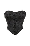 Black Boned Underbust Waist Trainer Corset