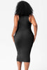 Load image into Gallery viewer, Black Round Neck Skirt Bottoming Tight Hip Plus size Knitted Dress