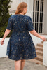 Load image into Gallery viewer, A Line Square Neck Green Velvet Plus Size Xmas Dress