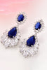 Load image into Gallery viewer, Royal Blue Teardrop Dangle Earrings Party Prom Jewelry