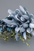 Load image into Gallery viewer, Grey Blue Wrist Corsage and Men Boutonniere Set for Prom Wedding Party