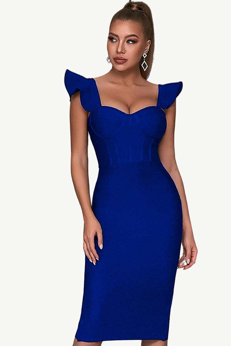 Load image into Gallery viewer, Royal Blue Sweetheart Neck Corset Party Dress