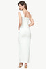 Load image into Gallery viewer, One Shoulder White Party Dress with Slit