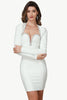 Load image into Gallery viewer, Long Sleeves White Graduation Dress