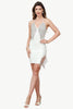 Load image into Gallery viewer, Halter White Cocktail Dress with Fringes