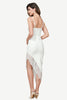 Load image into Gallery viewer, White Sheath Party Dress with Lace