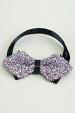 Black Rhinestones Adjustable Party Bow Ties