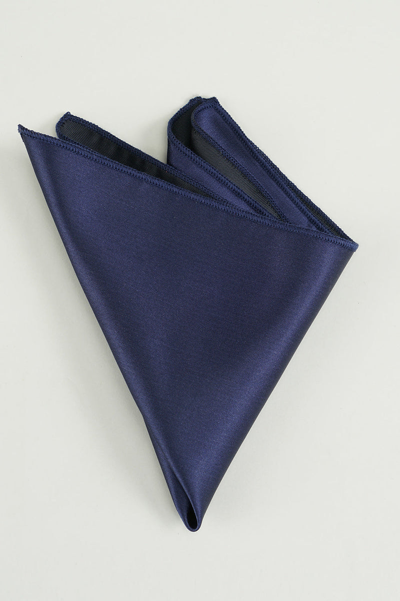 Load image into Gallery viewer, Navy Silk Pocket Square