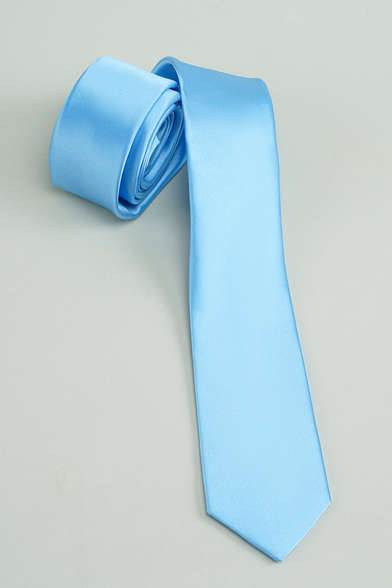 Load image into Gallery viewer, Blue Solid Formal Tie For Men