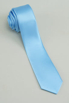 Blue Solid Formal Tie For Men