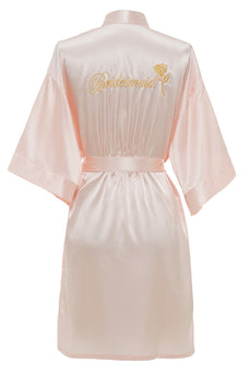 Blush Simple Bridesmaid Robe