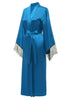 Load image into Gallery viewer, Blue Bridesamaid Robe With Lace