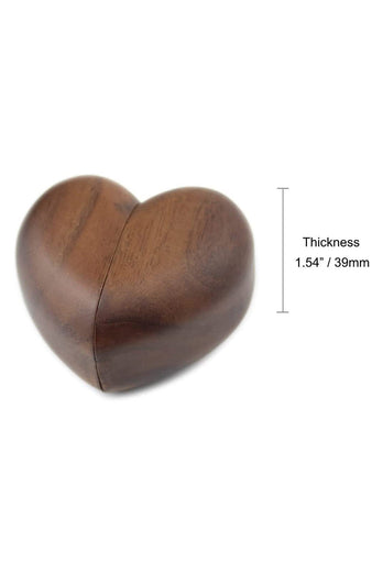 Wooden Heart Shaped Engagement Ring Box