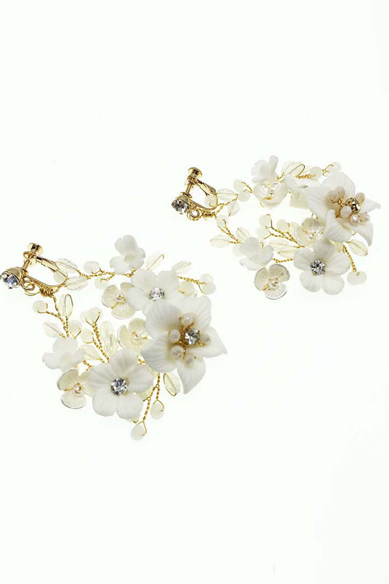 Load image into Gallery viewer, Flower Bridal Earrings