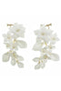 Load image into Gallery viewer, White Flower Drop Earrings