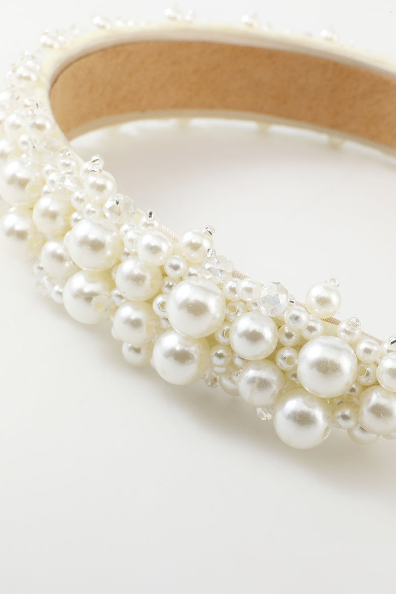 Load image into Gallery viewer, White Pearl Headband