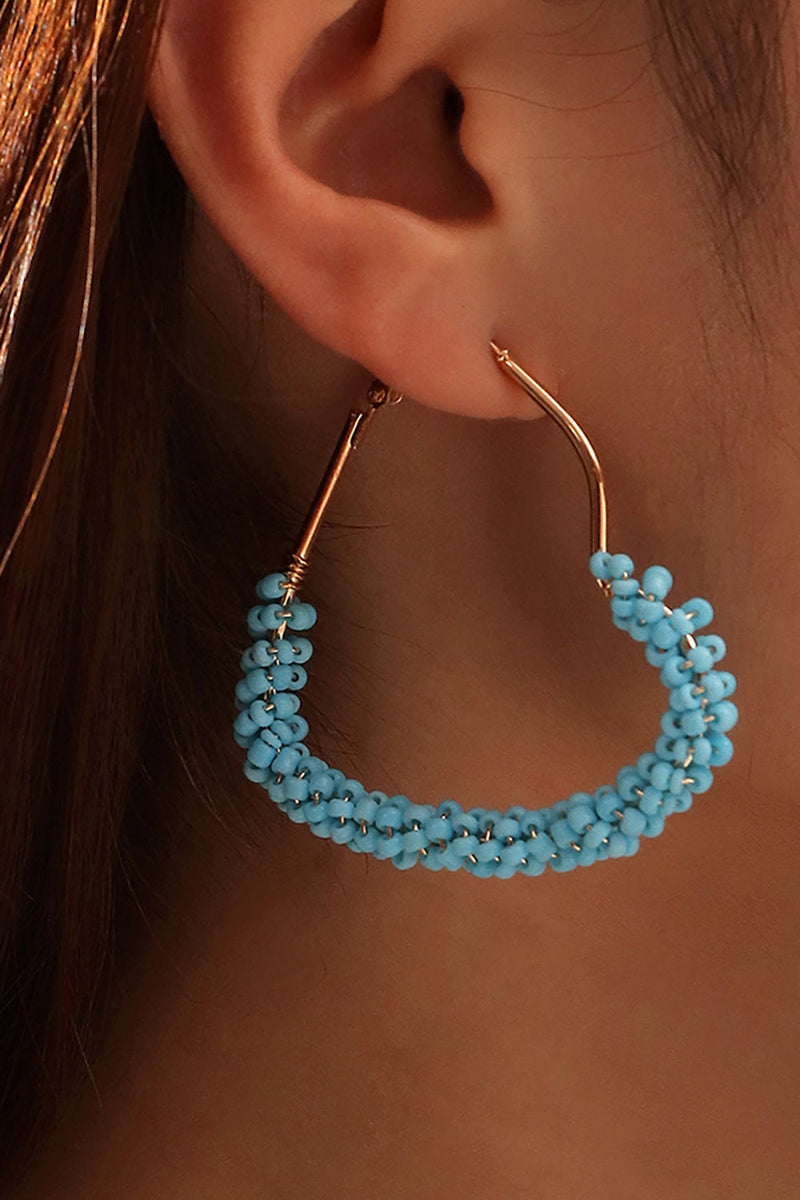 Load image into Gallery viewer, Blue Asymmetrical Earrings