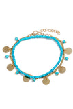 Blue Boho Style Anklet