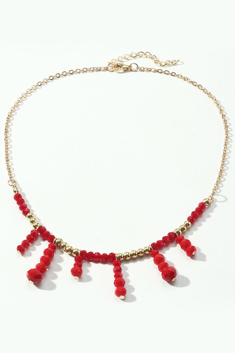 Load image into Gallery viewer, Boho Style Red Necklace