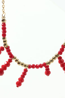 Boho Style Red Necklace