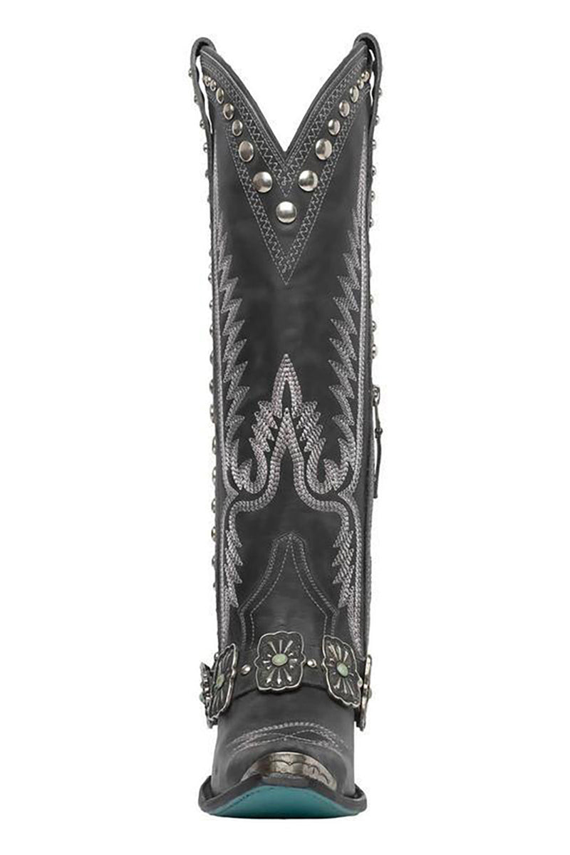 Load image into Gallery viewer, Black Boho Style High Boots