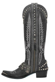 Black Boho Style High Boots