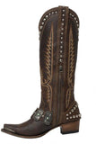 Black Boho Style High Boots