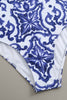 Load image into Gallery viewer, Blue and White Porcelain Printing High Waist One Piece Swimwear
