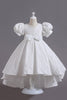 Load image into Gallery viewer, White A Line Girls&#39; Dress With Bow
