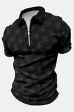 Black Classic Men's Polo Shirt with Short Sleeves