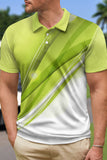 Classic Green Men's Polo Shirt with Short Sleeves