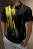 Black Classic Men's Polo Shirt with Short Sleeves