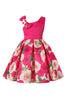 Load image into Gallery viewer, Floral Purple Sleeveless Girls&#39; Party Dress