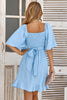 Load image into Gallery viewer, Apricot Short Sleeves A Line Mini Summer Dress