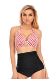 Two Piece High Waist Halter Swimsuits