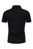 Load image into Gallery viewer, Black Slim Fit Short Sleeves Tops for Men