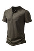Load image into Gallery viewer, Button Black Summer Short Sleeves Tops for Men